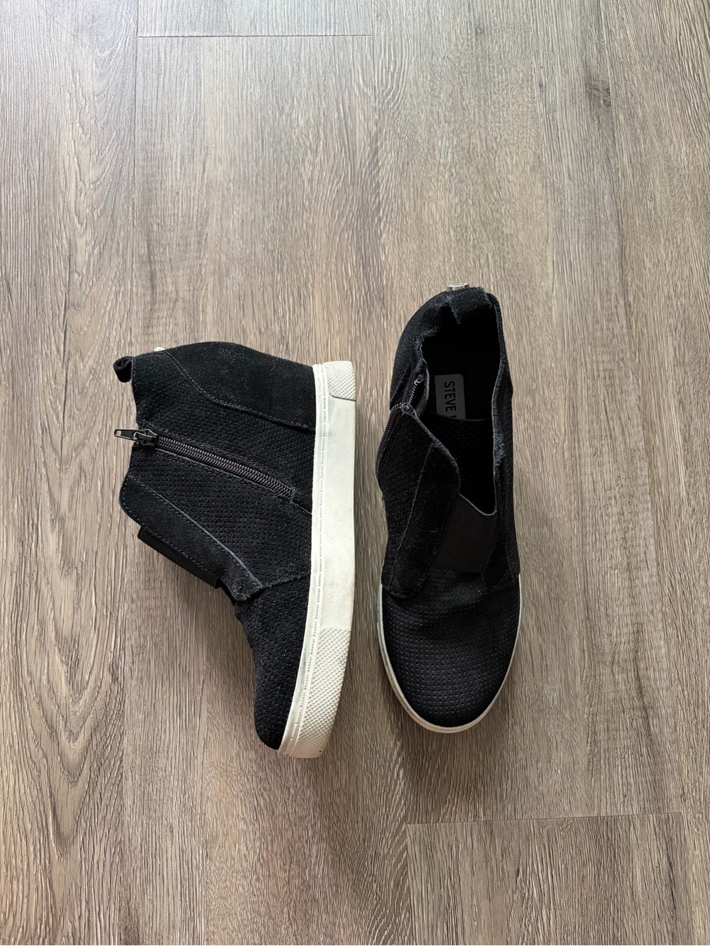 Vibrant Black High-Top Slip-On Sneaker